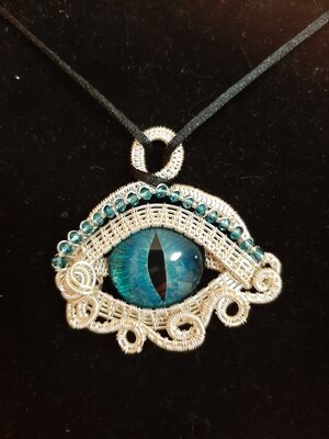 Blue Dragon Eye Wrapped in Gold