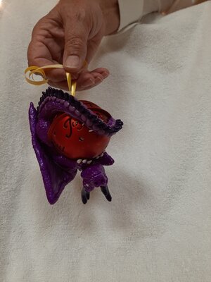 Purple Dragon Wrapped Ornament